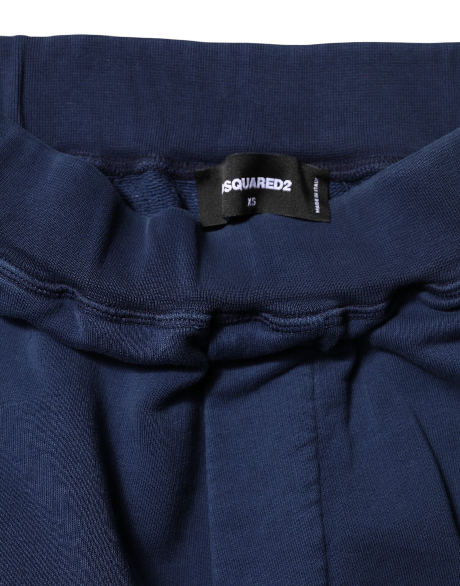 Dsquared² Blue Cotton Mid Waisted Jogger Pants | Regal Royce