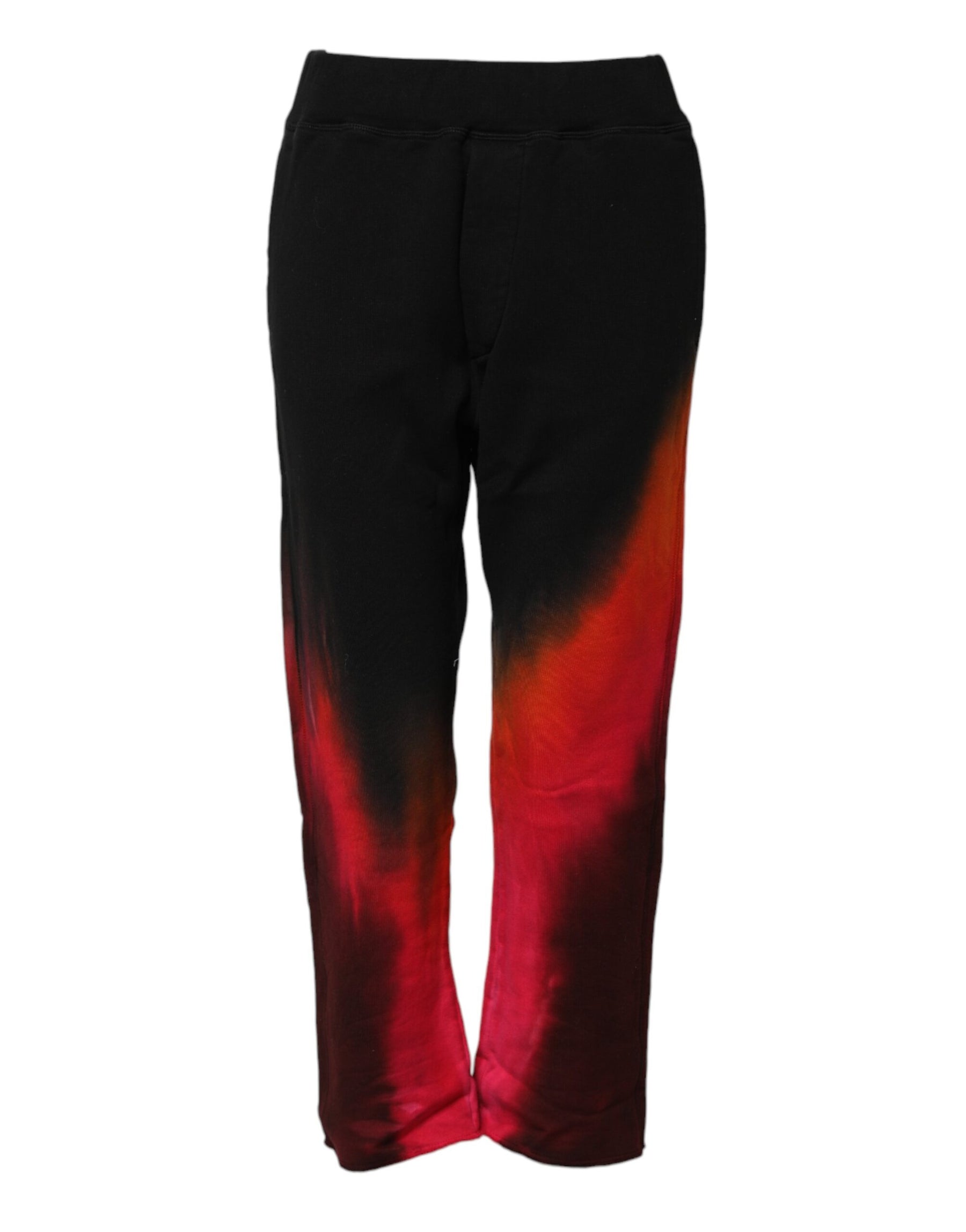 Dsquared² Black Red Cotton Straight Fit Jogger Pants | Regal Royce