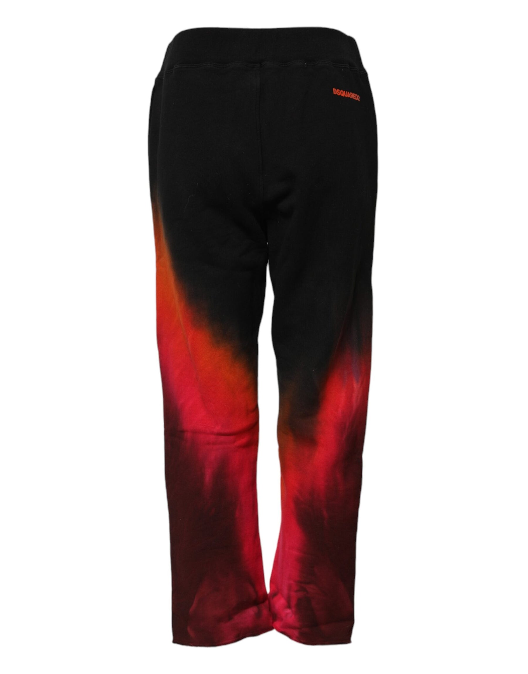 Dsquared² Black Red Cotton Straight Fit Jogger Pants | Regal Royce