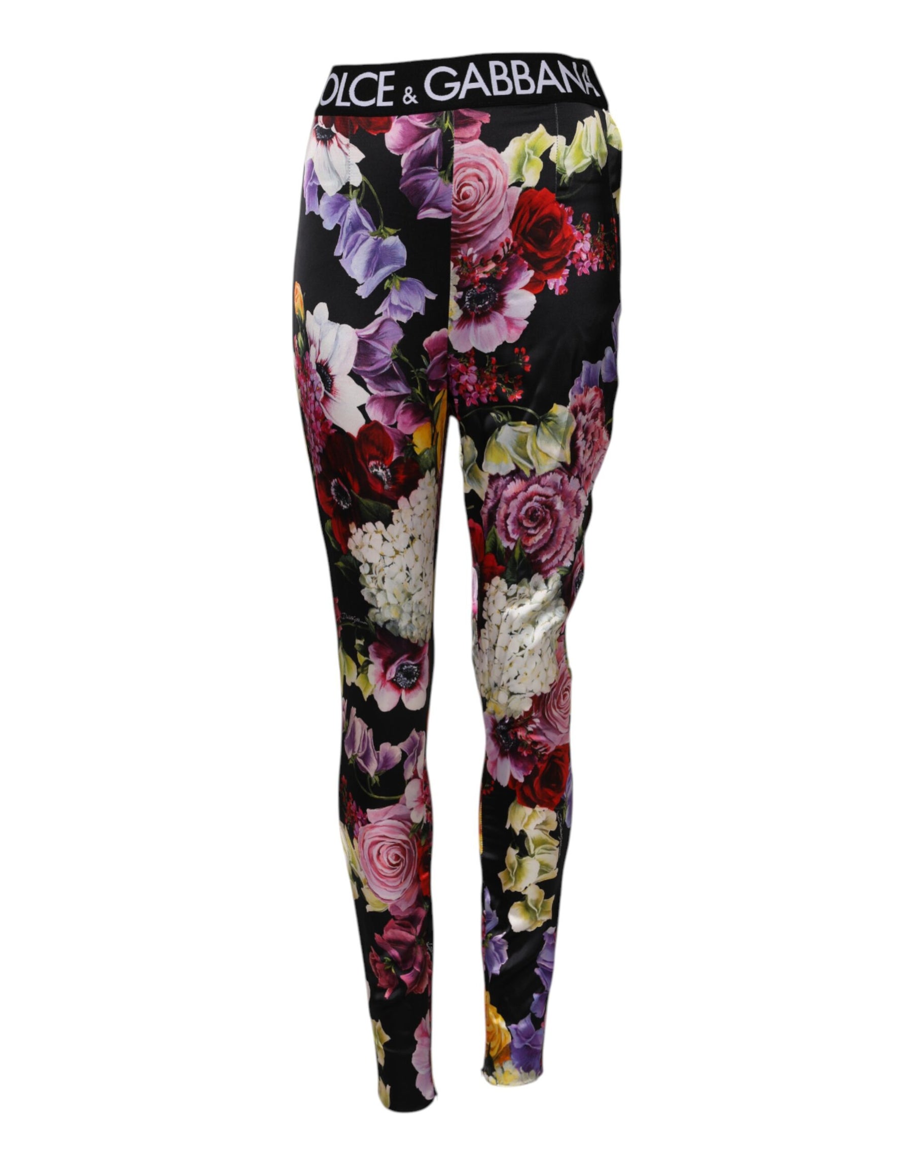 Dolce & Gabbana Multicolor Floral Legging Stretch Waist Pants | Regal Royce