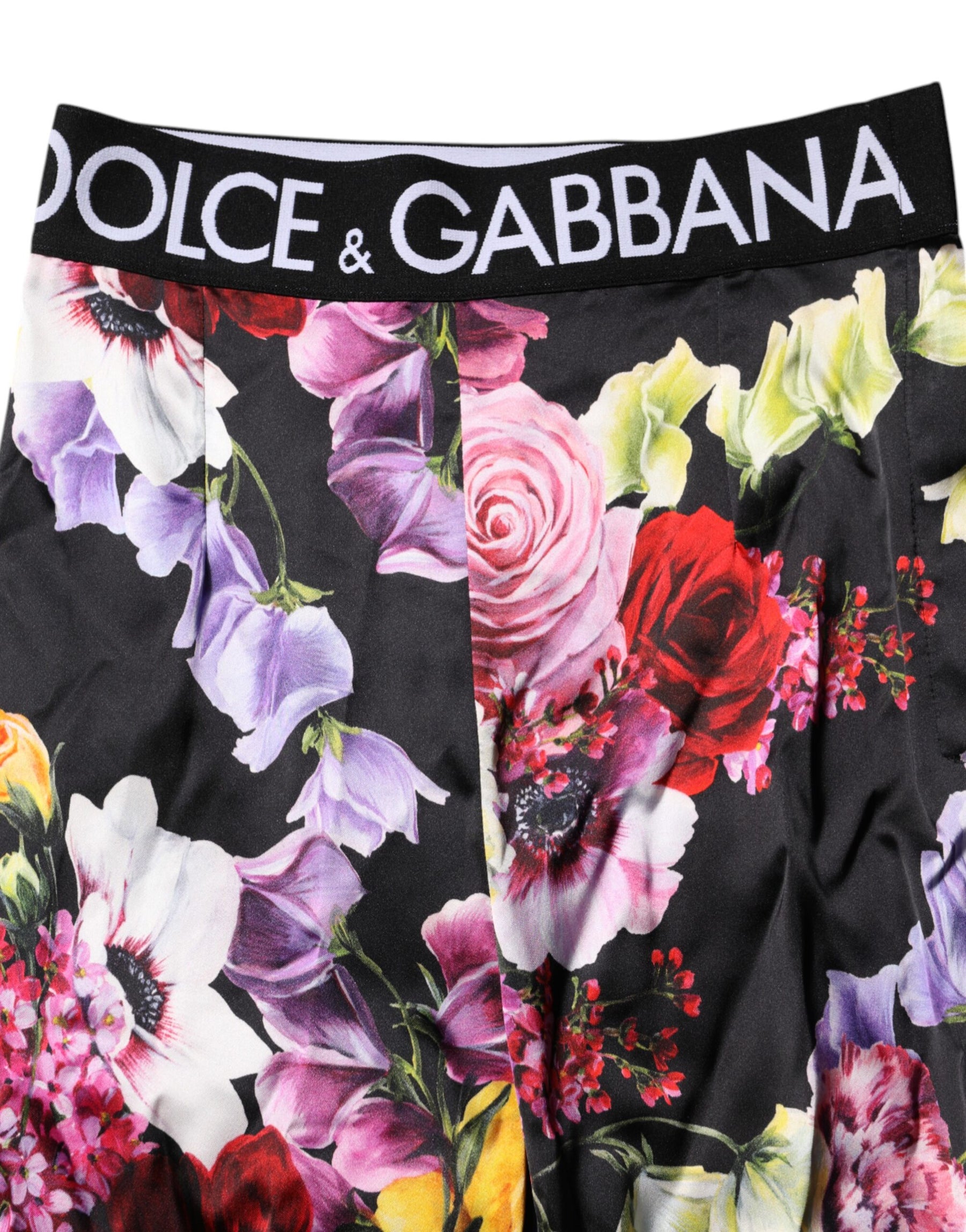 Dolce & Gabbana Multicolor Floral Legging Stretch Waist Pants | Regal Royce