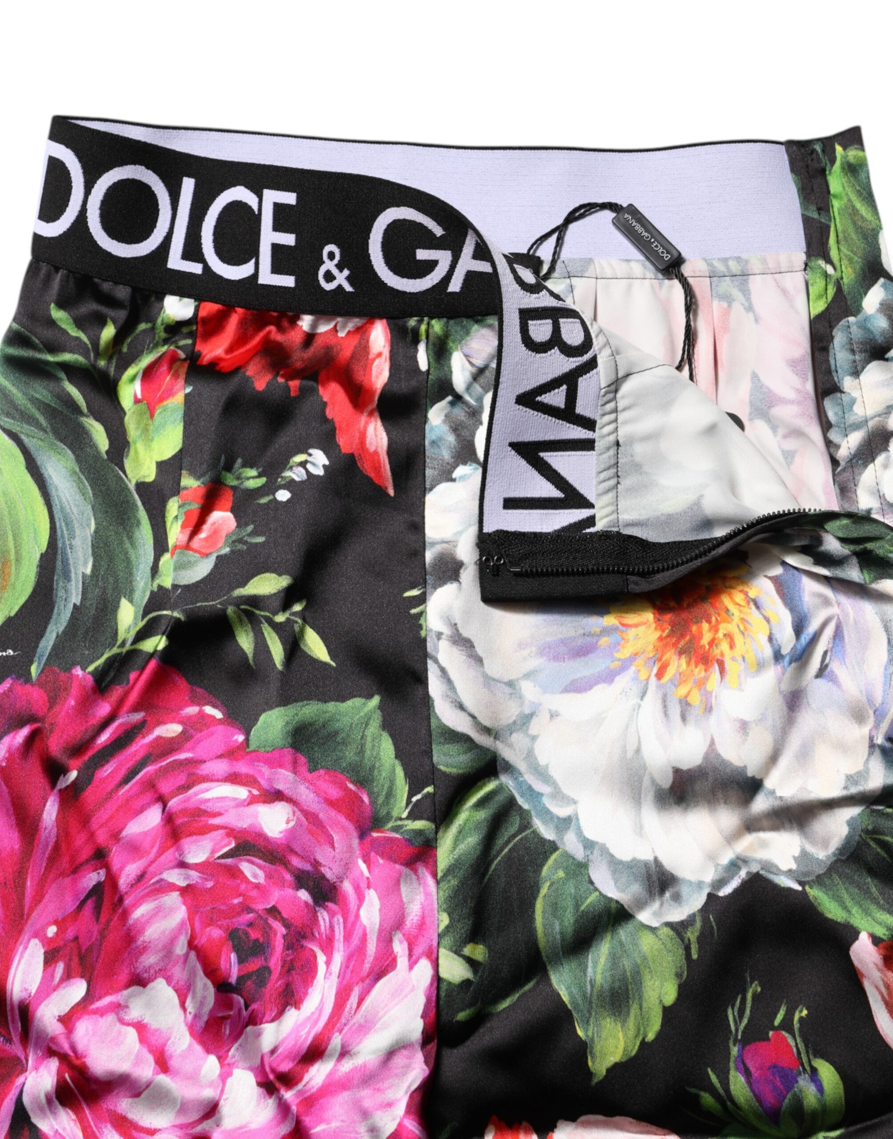 Dolce & Gabbana Multicolor Floral Legging Stretch Waist Pants | Regal Royce