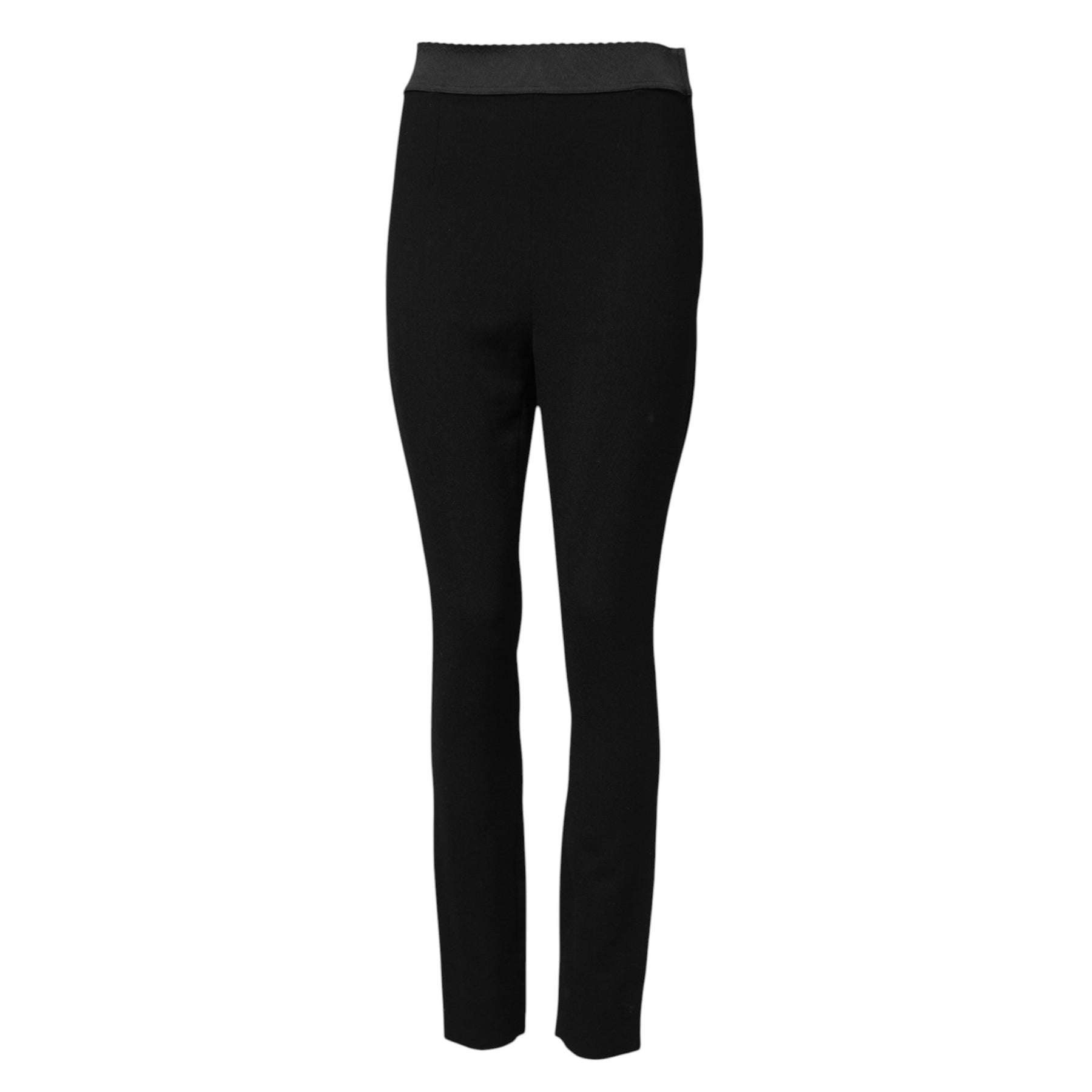Dolce & Gabbana Black Wool Leggings Stretch Pants | Regal Royce