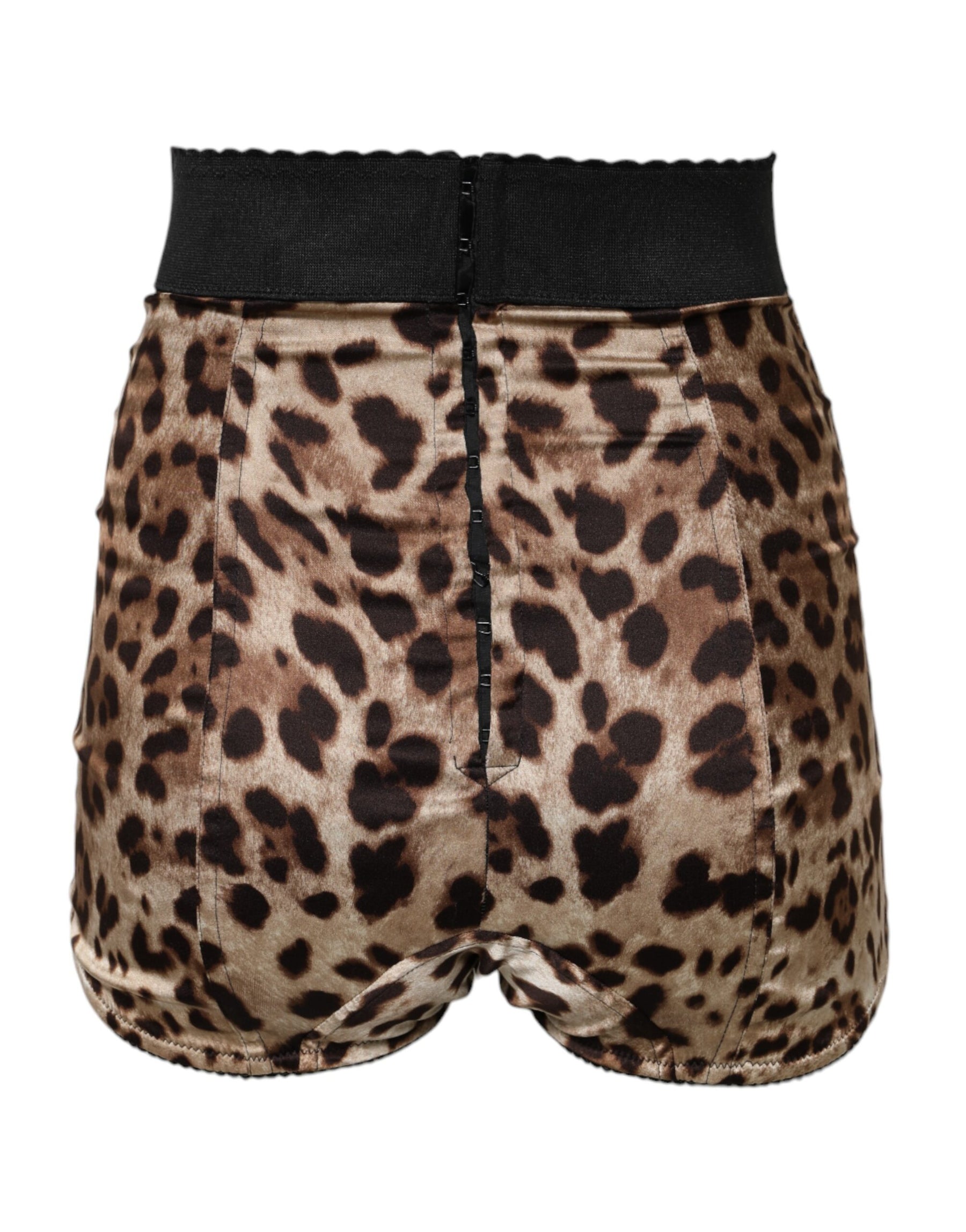 Dolce & Gabbana Brown Leopard High Waist Hot Pants Shorts | Regal Royce