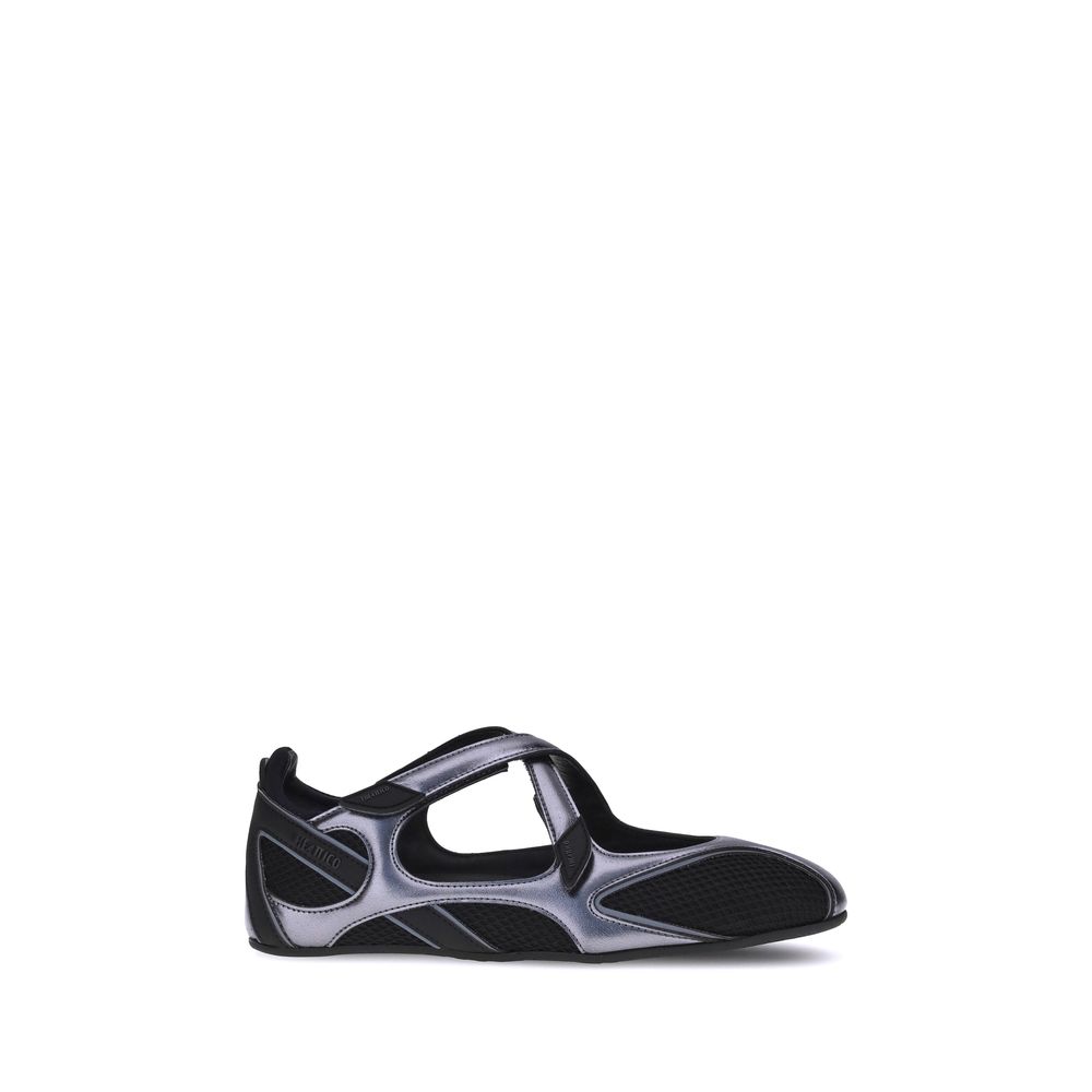The Attico Black Polyethylene Ballet Flats | Regal Royce