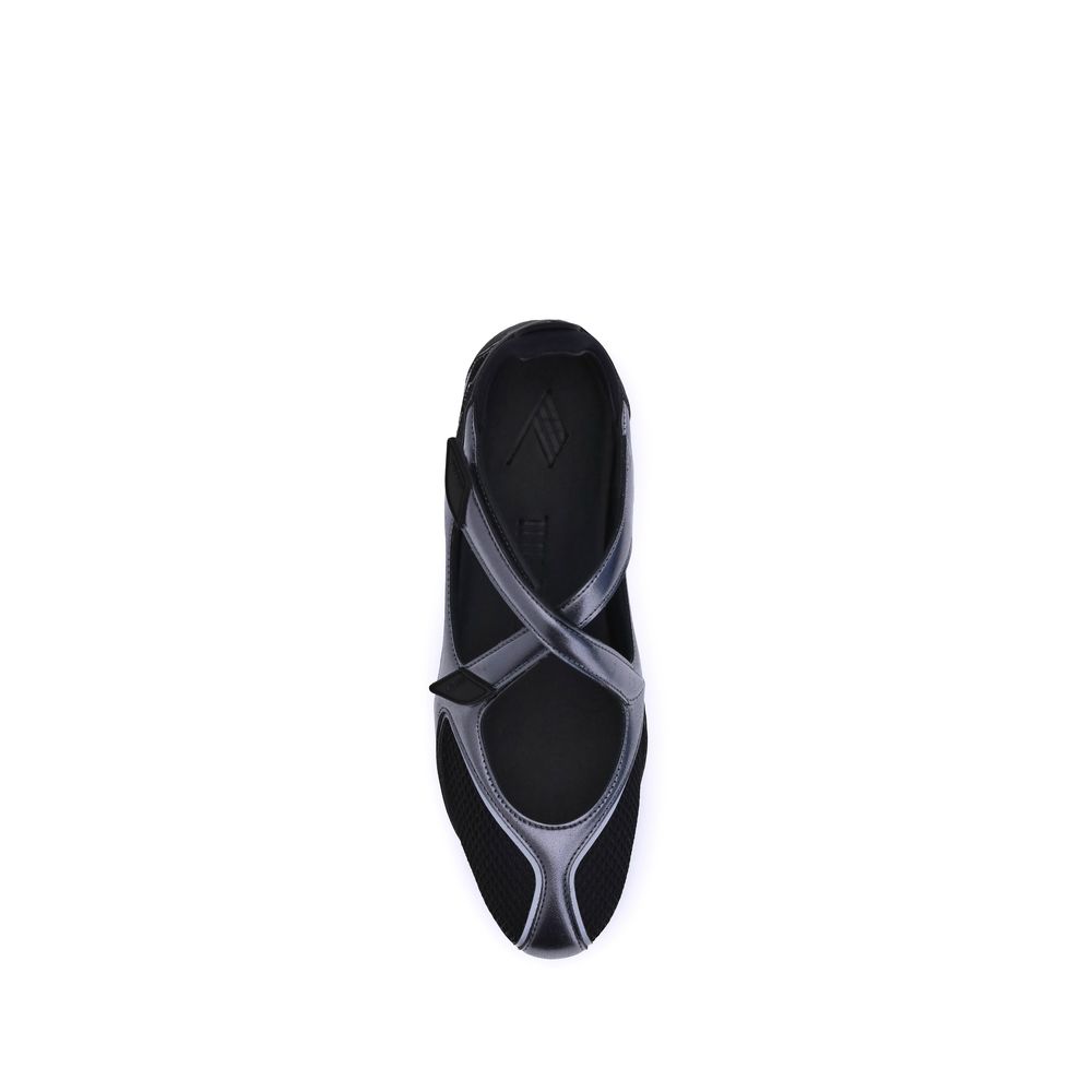 The Attico Black Polyethylene Ballet Flats | Regal Royce