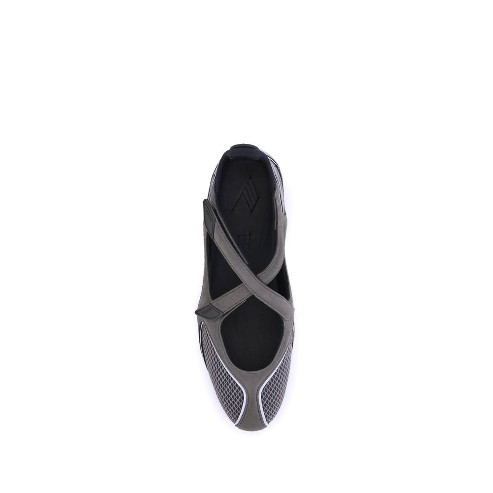 The Attico Gray Polyethylene Ballet Flats | Regal Royce