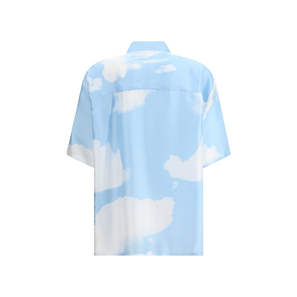 Moschino Light Blue Silk Pattern Shirt | Regal Royce