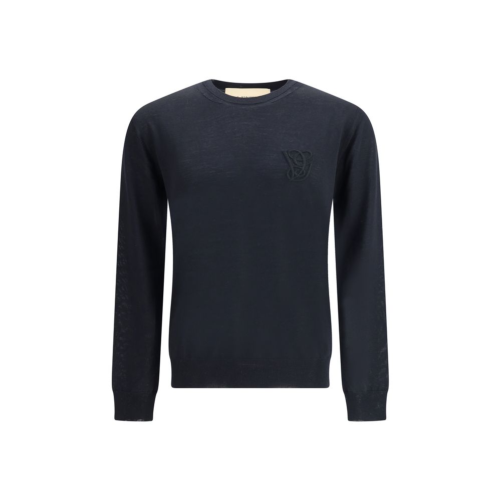 Valentino Black Fleece Wool Sweatshirt | Regal Royce
