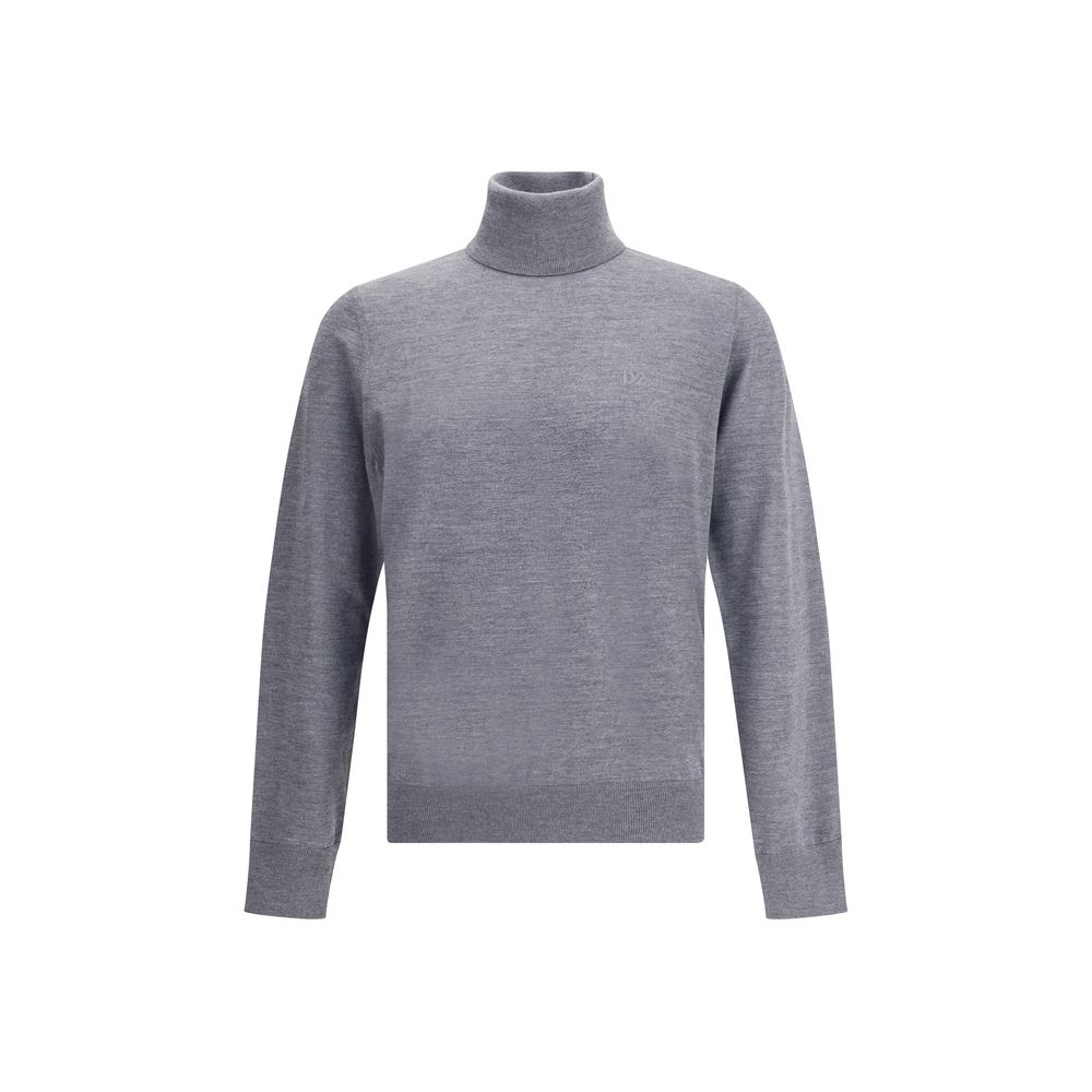 Dsquared² Gray Fleece Wool Turtleneck | Regal Royce