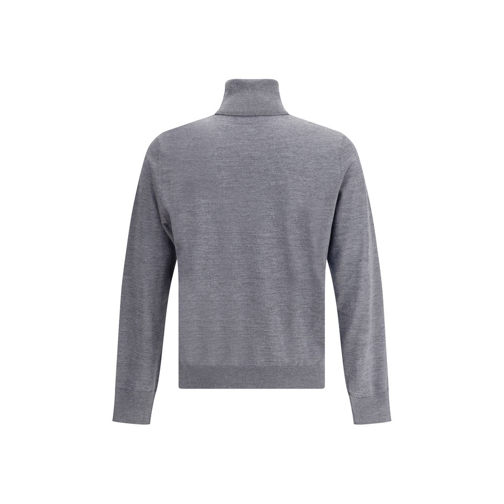 Dsquared² Gray Fleece Wool Turtleneck | Regal Royce