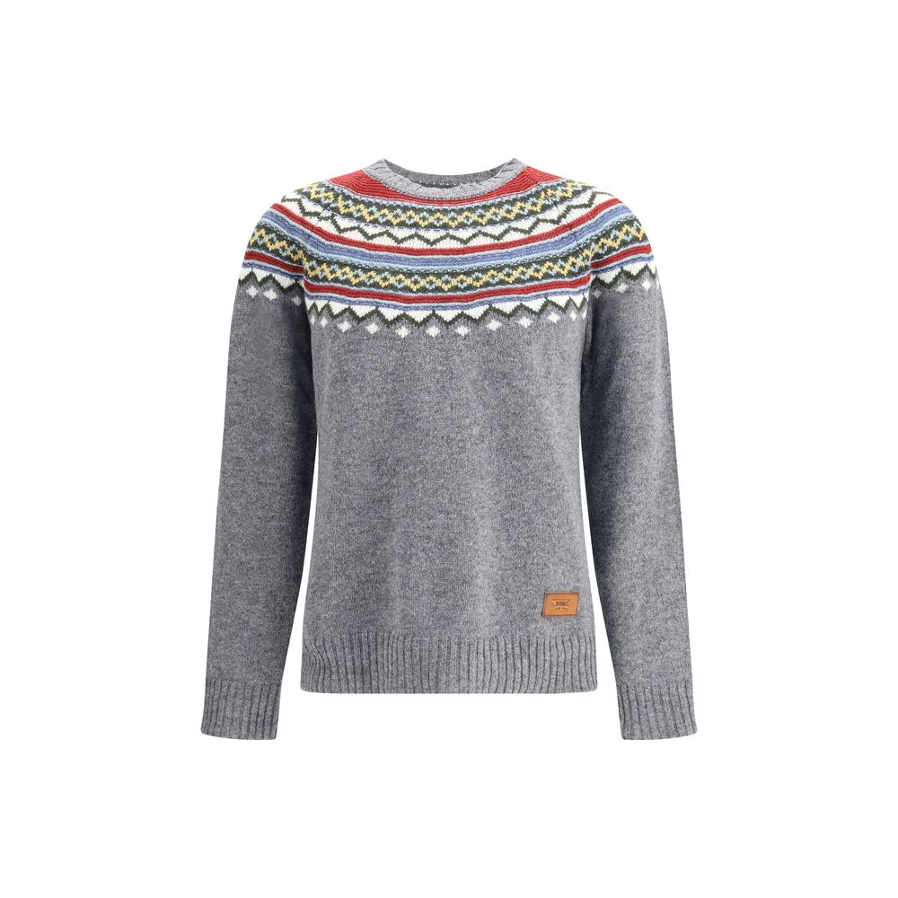 Dsquared² Gray Fleece Wool Sweatshirt | Regal Royce