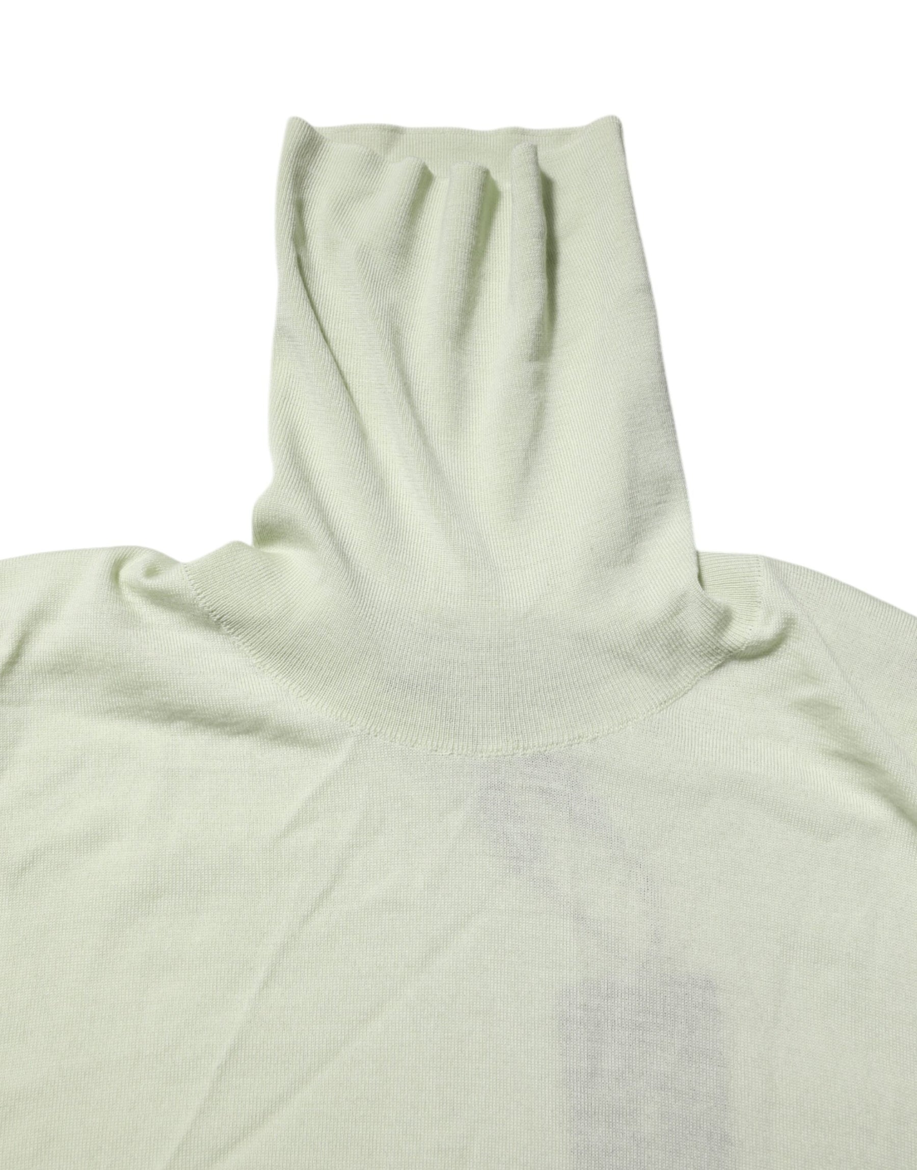Dolce & Gabbana Mint Green Wool Turtleneck Pullover Sweater | Regal Royce