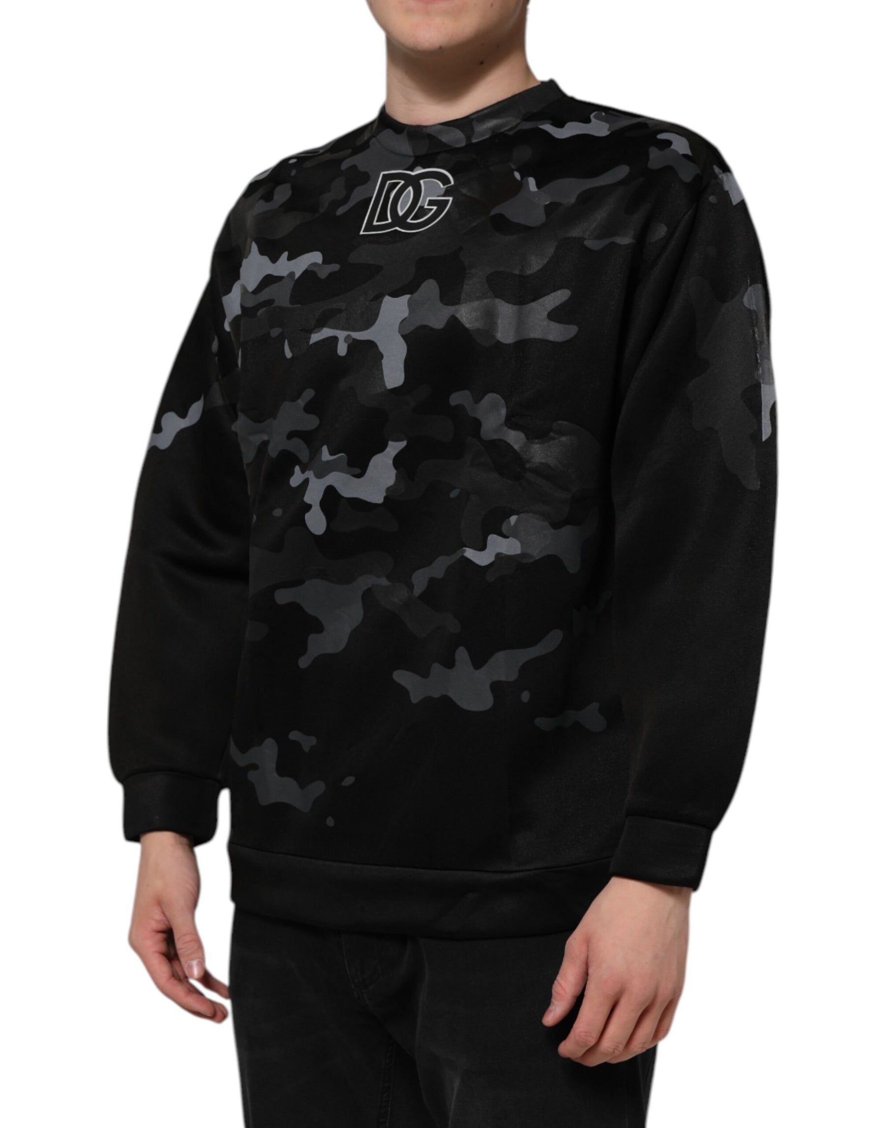 Dolce & Gabbana Black Camouflage Pullover Sweatshirt Sweater | Regal Royce