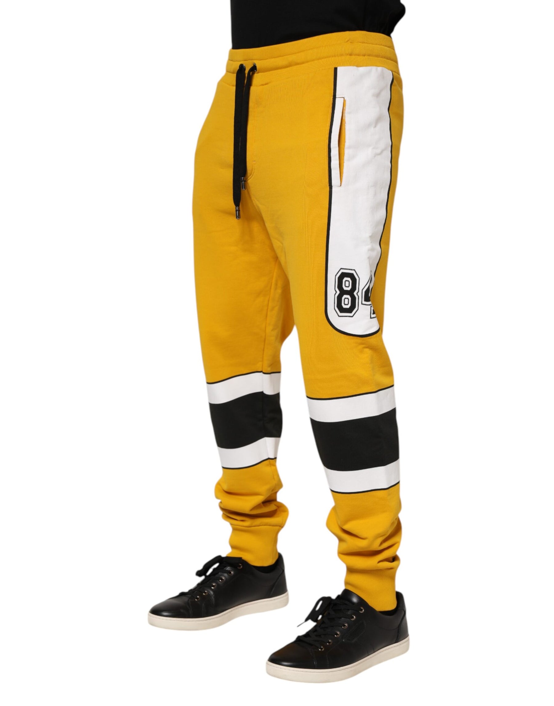 Dolce & Gabbana Yellow Cotton Sweatpant Jogger Trouser Pants | Regal Royce