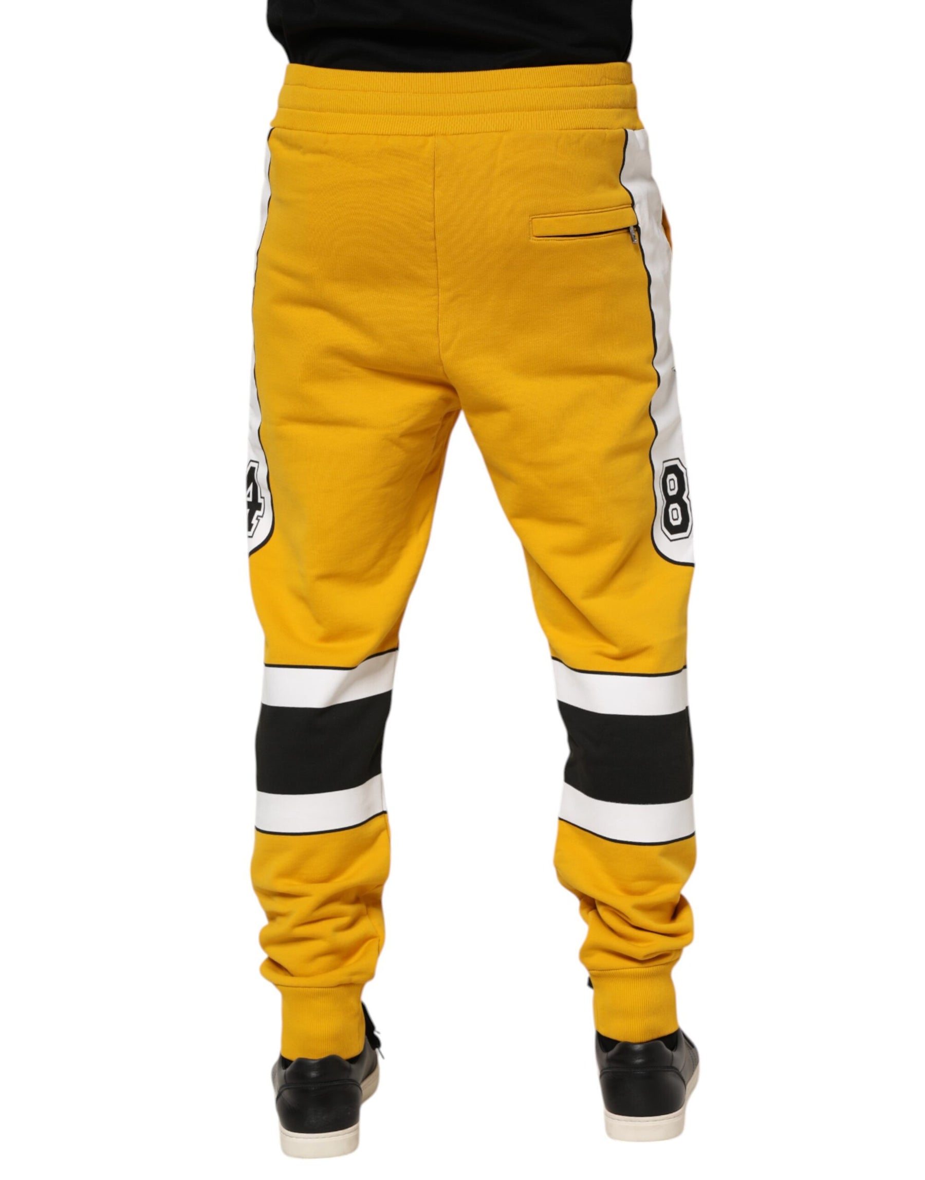 Dolce & Gabbana Yellow Cotton Sweatpant Jogger Trouser Pants | Regal Royce