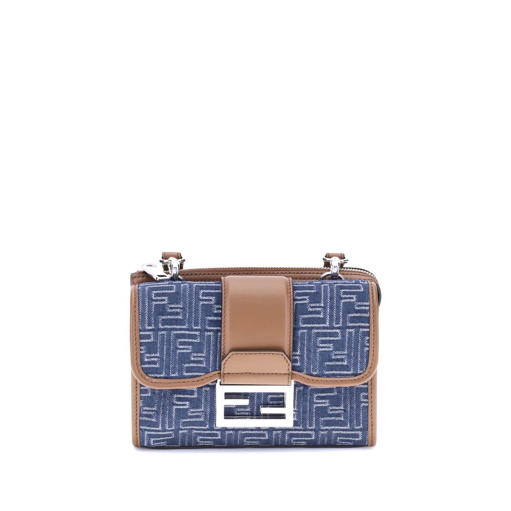 Fendi Blue Cotton Shoulder Bag | Regal Royce