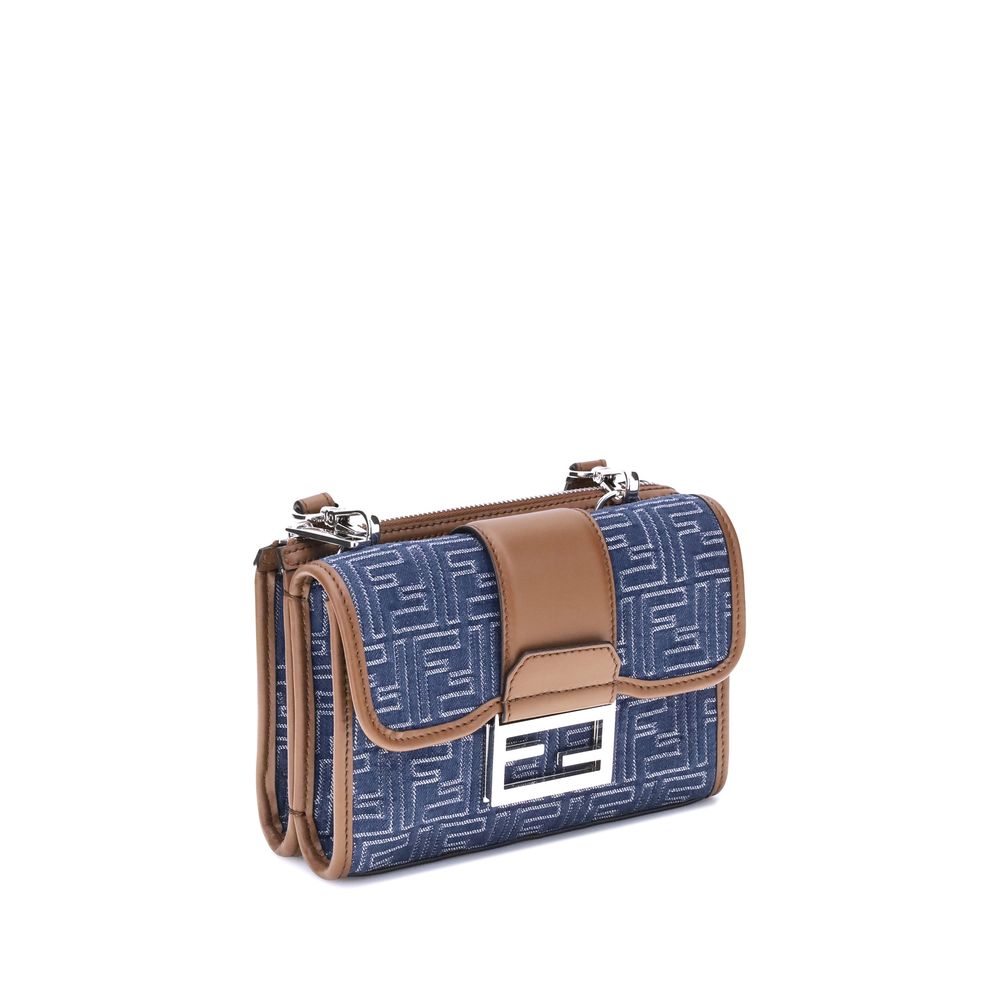 Fendi Blue Cotton Shoulder Bag | Regal Royce