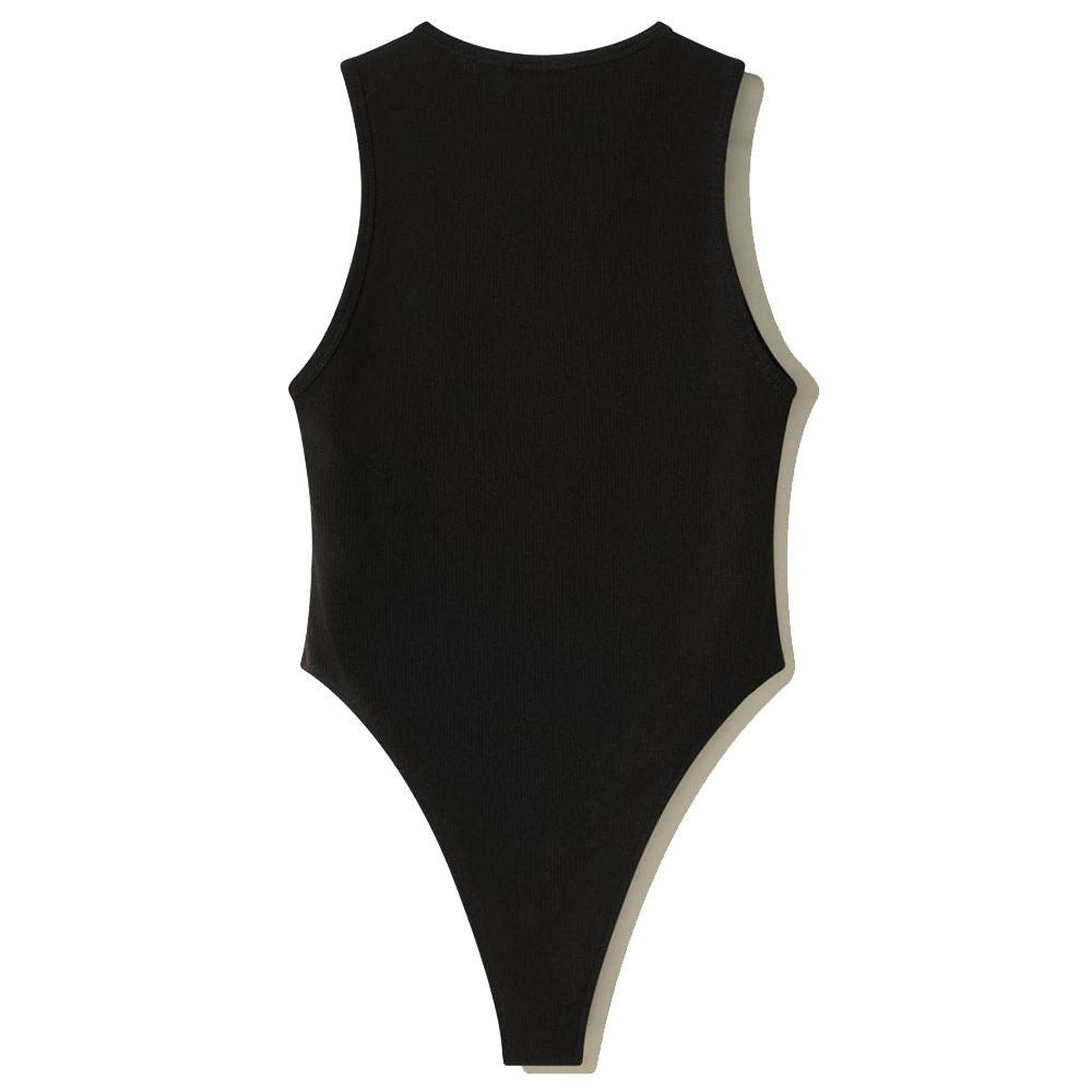 Comme Des Fuckdown Black Cotton Bodysuit