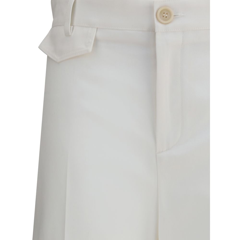 Chloé White Cotton Flared Pants | Regal Royce