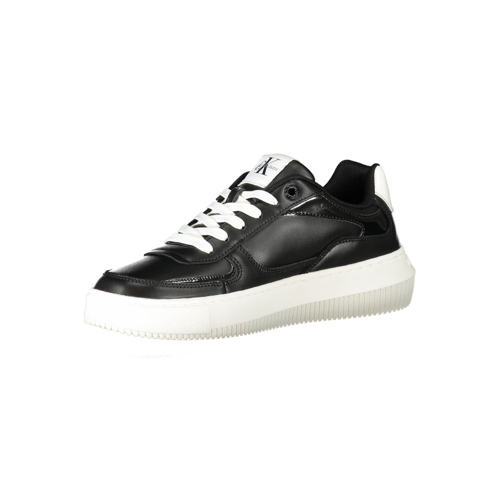 Calvin Klein Black Polyurethane Women Sneaker | Regal Royce