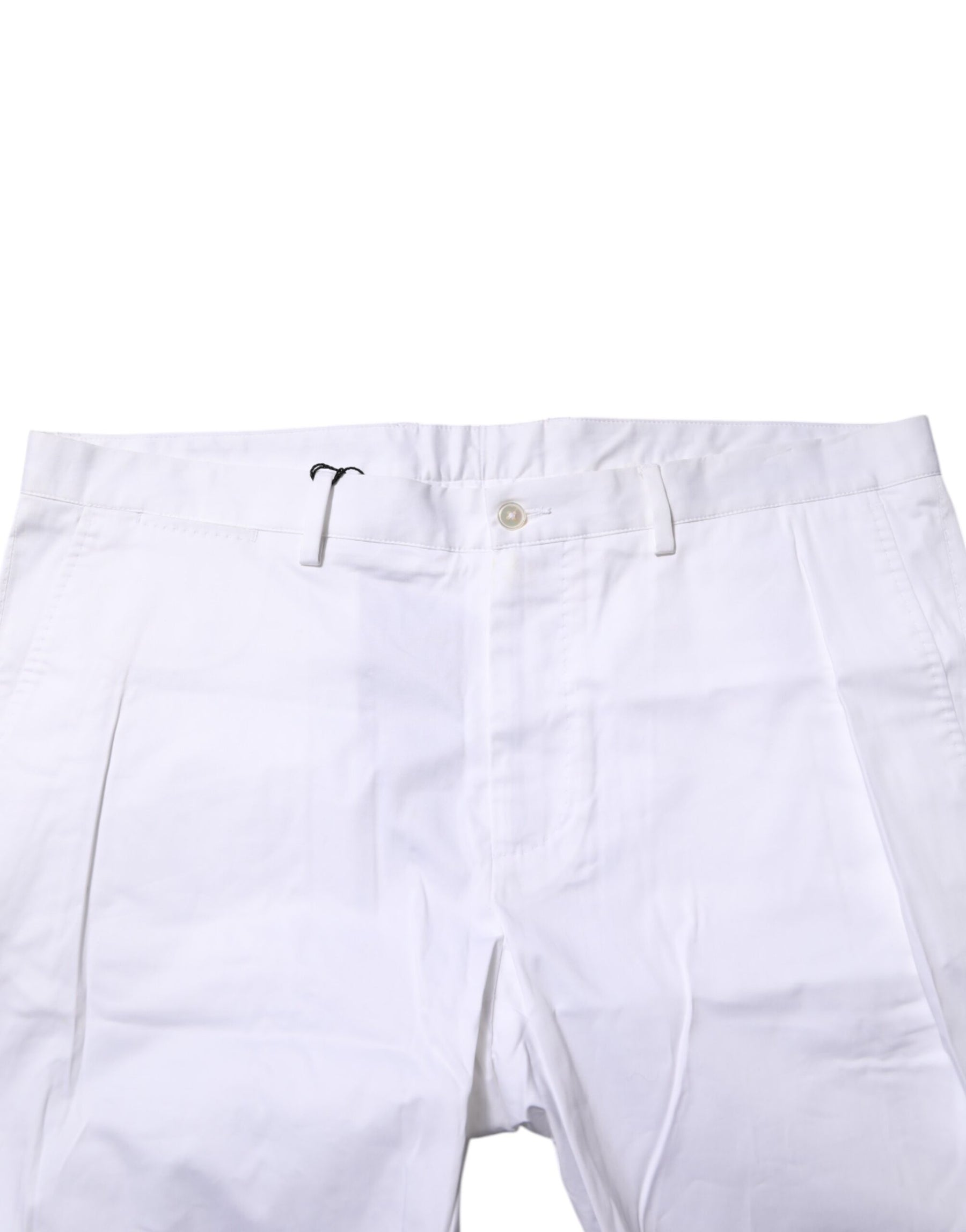 Dolce & Gabbana White Chinos Cotton Stretch Casual Shorts | Regal Royce