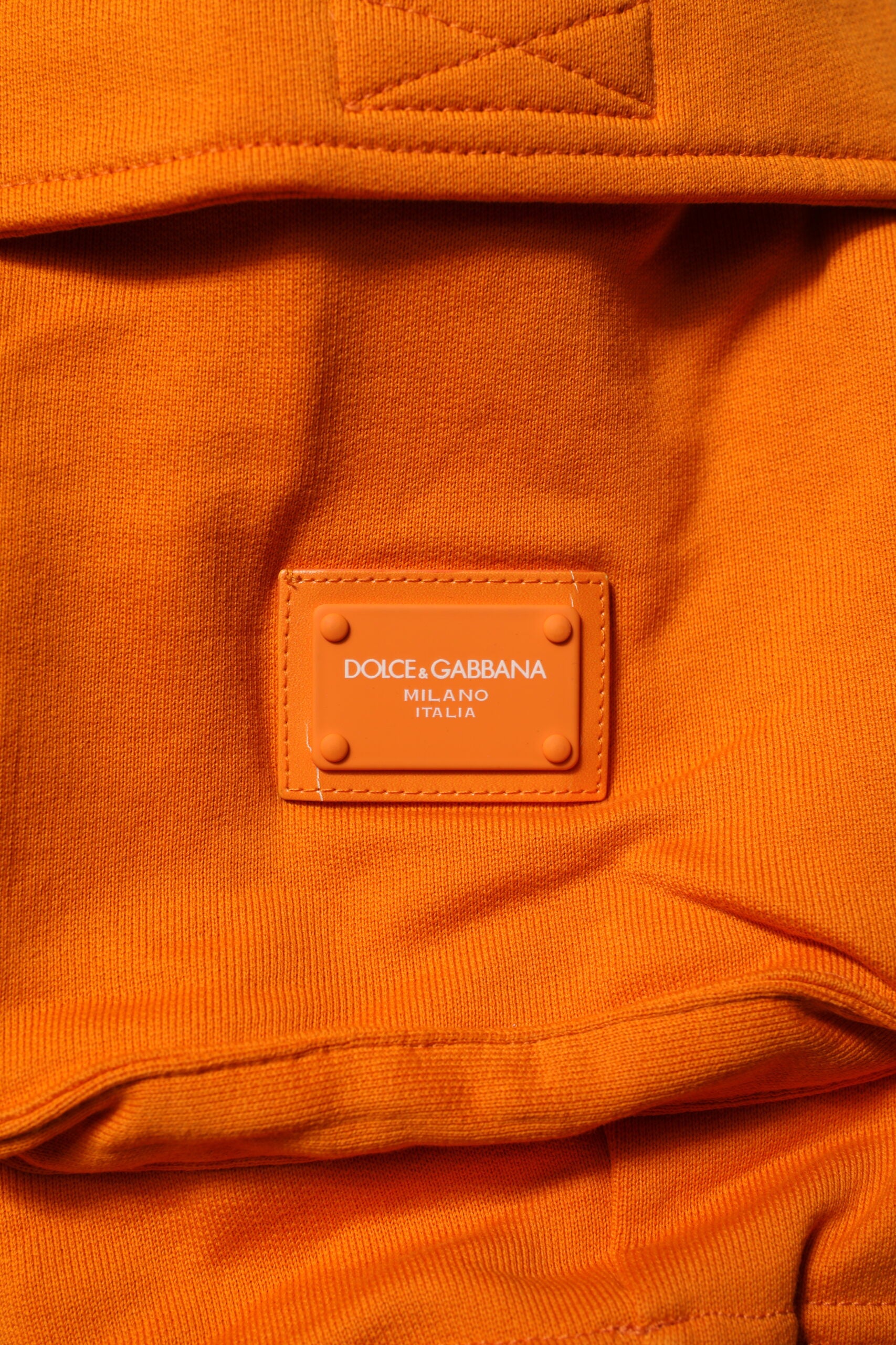 Dolce & Gabbana Orange Cotton Men Casual Cargo Bermuda Shorts | Regal Royce