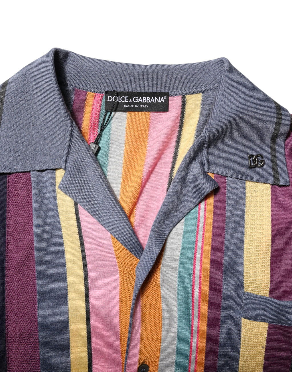 Dolce & Gabbana Multicolor Stripes Collared Men Polo T-shirt