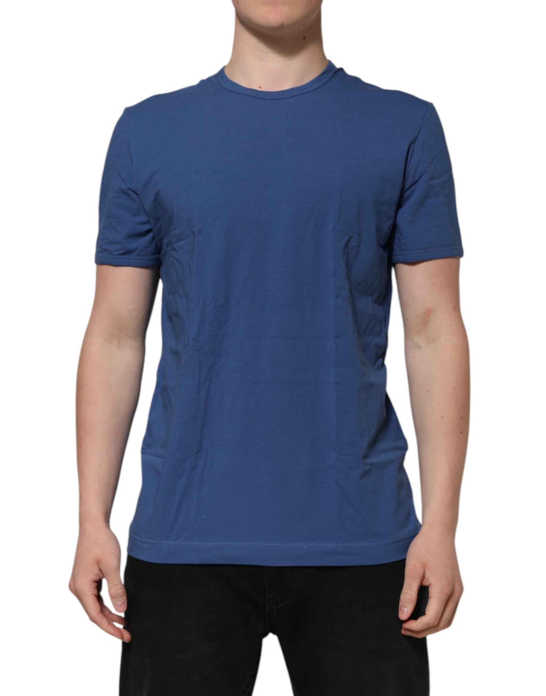 Dolce & Gabbana Blue Cotton Men Round Neck Underwear T-shirt | Regal Royce