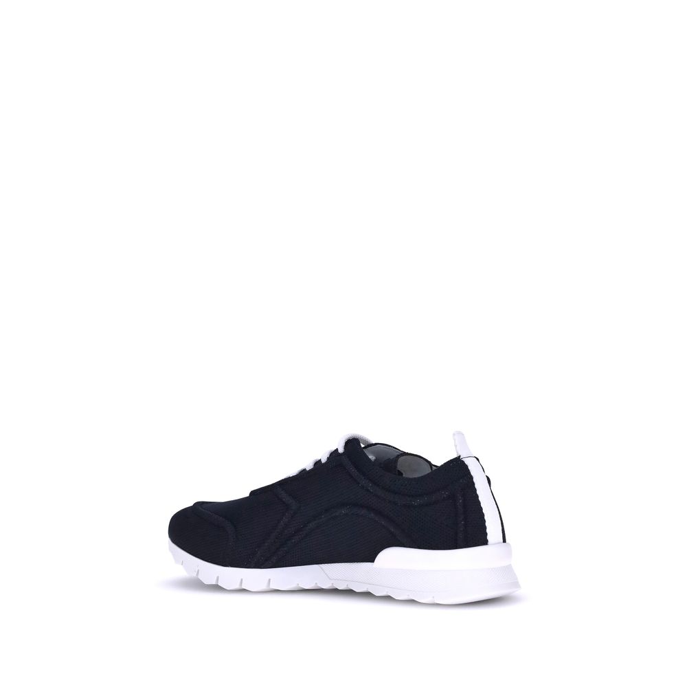 Kiton Black Cotton Athletic Sneakers | Regal Royce