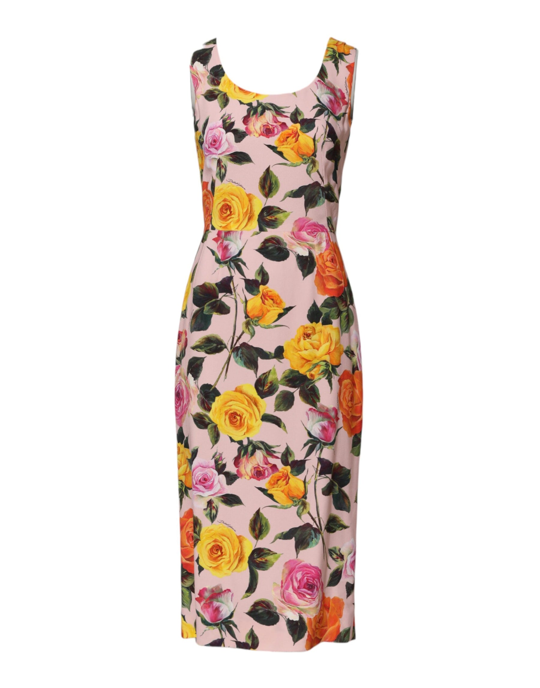 Dolce & Gabbana Multicolor Floral Knee Length Sheath Dress | Regal Royce