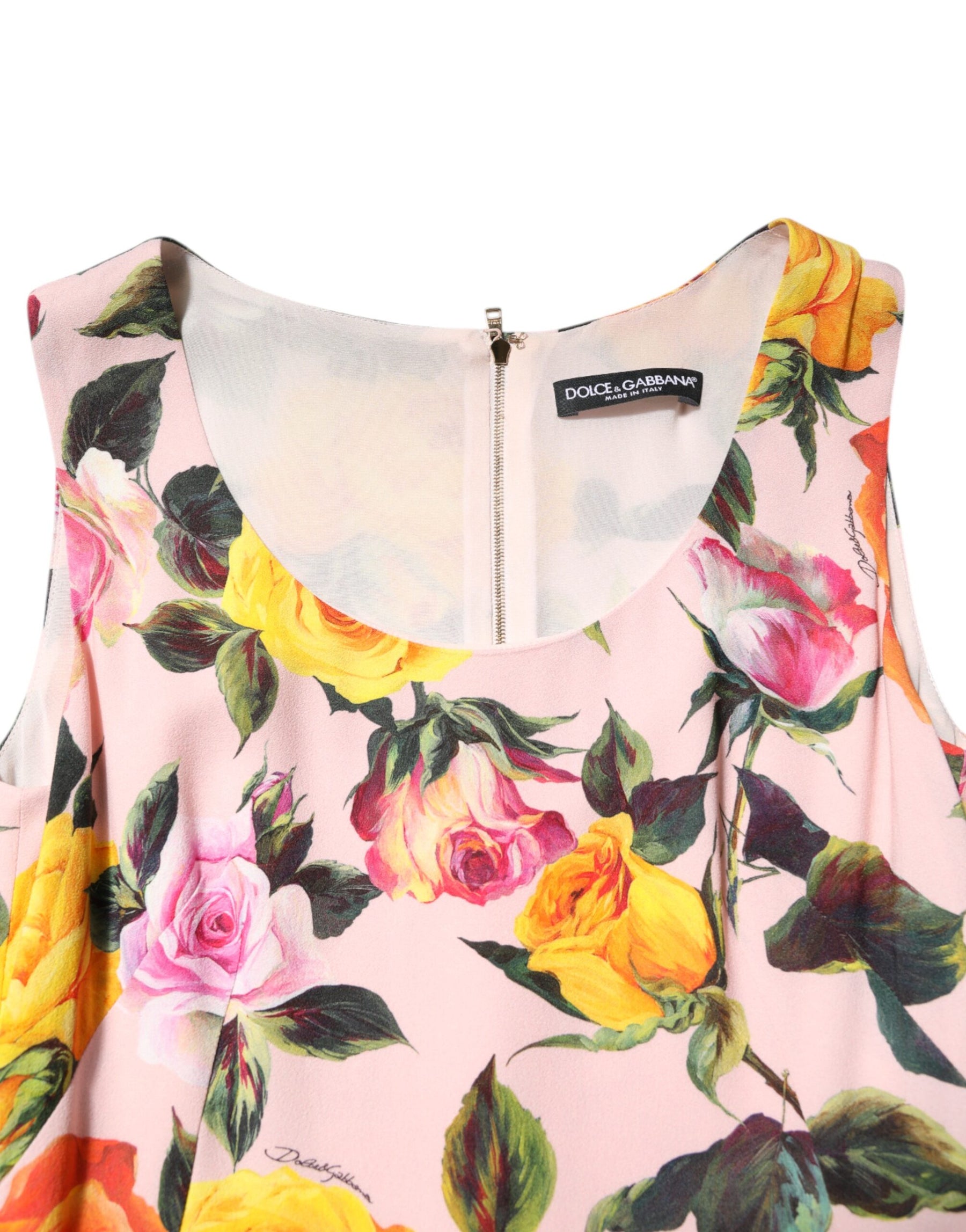 Dolce & Gabbana Multicolor Floral Knee Length Sheath Dress | Regal Royce