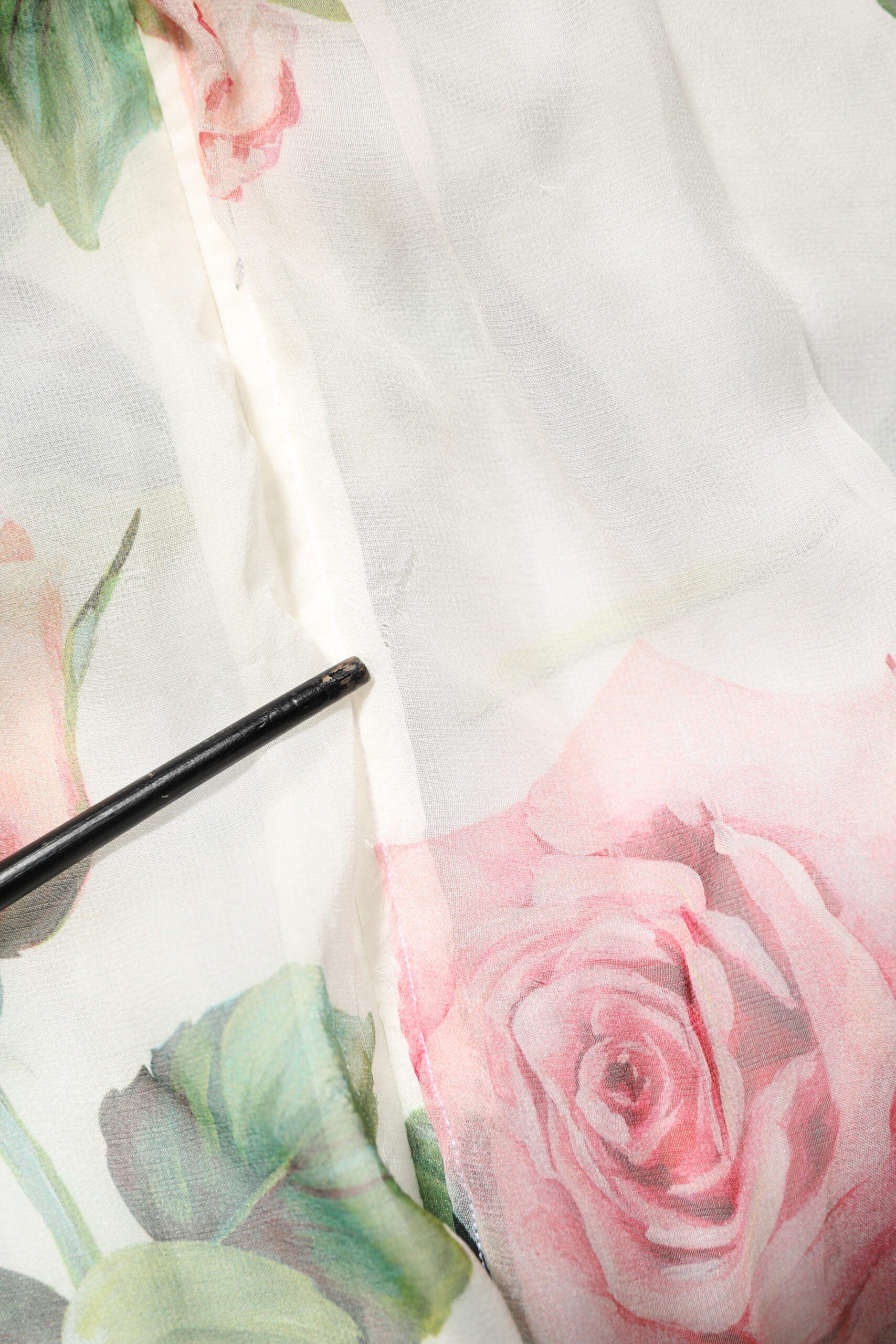 Dolce & Gabbana White Floral Roses Silk Maxi Long Gown Dress | Regal Royce