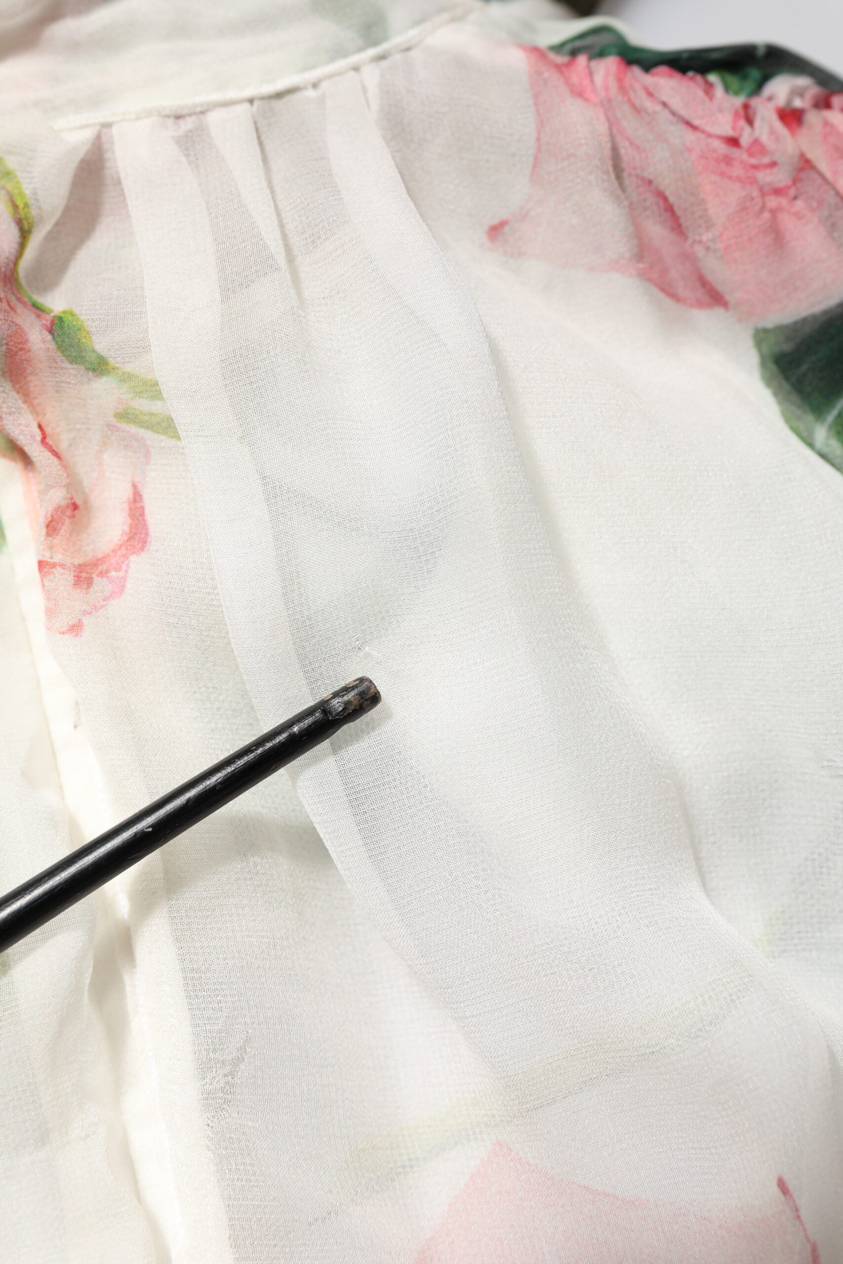 Dolce & Gabbana White Floral Roses Silk Maxi Long Gown Dress | Regal Royce