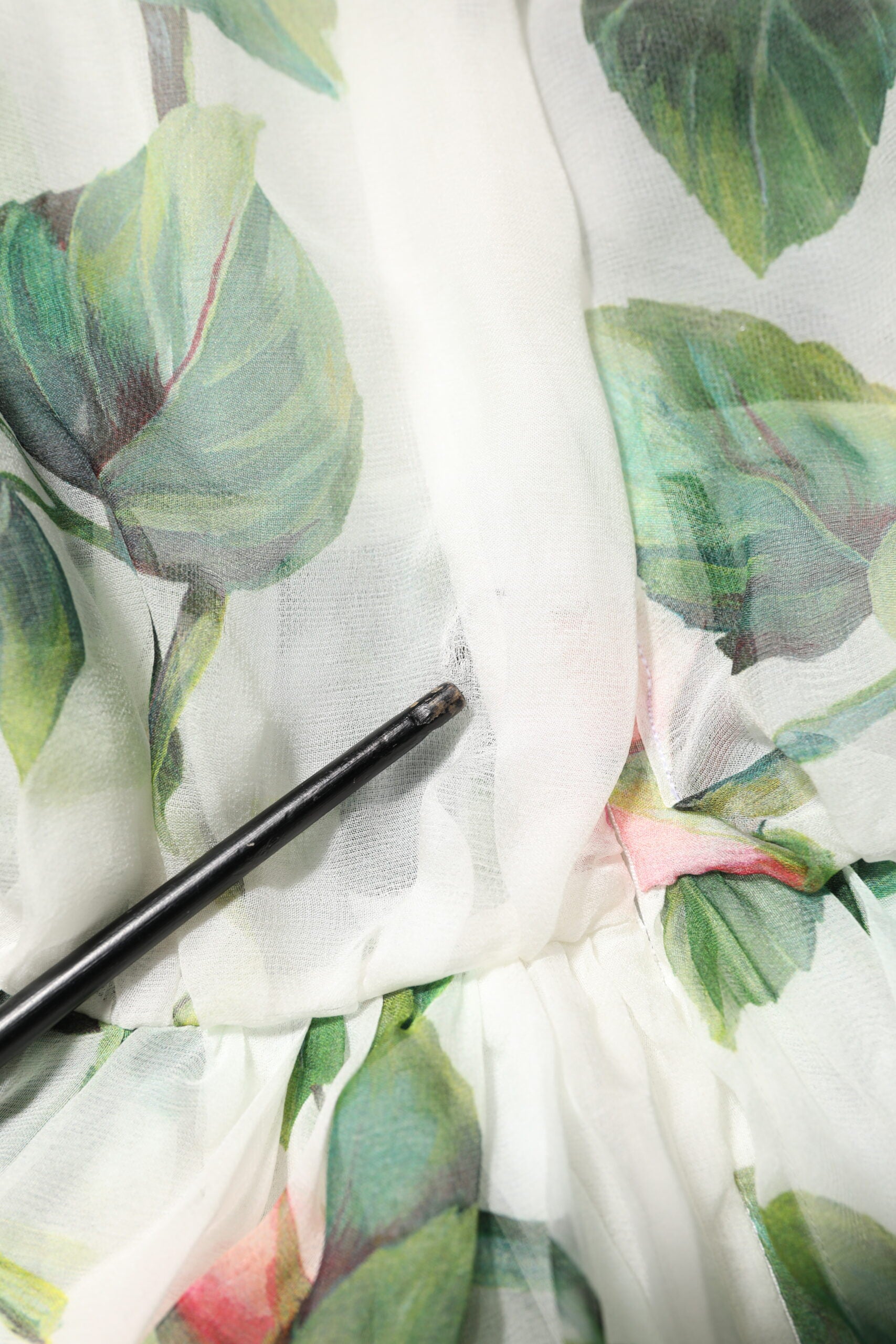 Dolce & Gabbana White Floral Roses Silk Maxi Long Gown Dress | Regal Royce