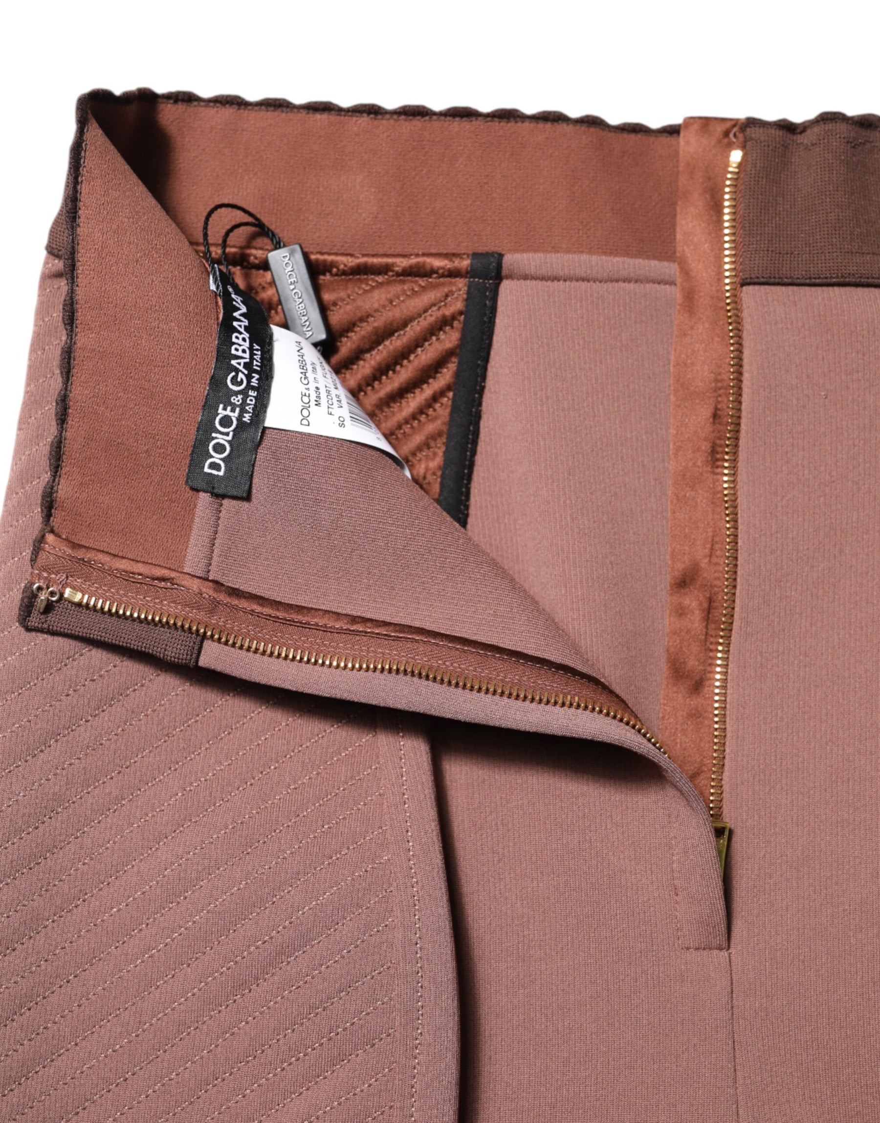 Dolce & Gabbana Brown Viscose High Waisted Hot Pants Shorts | Regal Royce