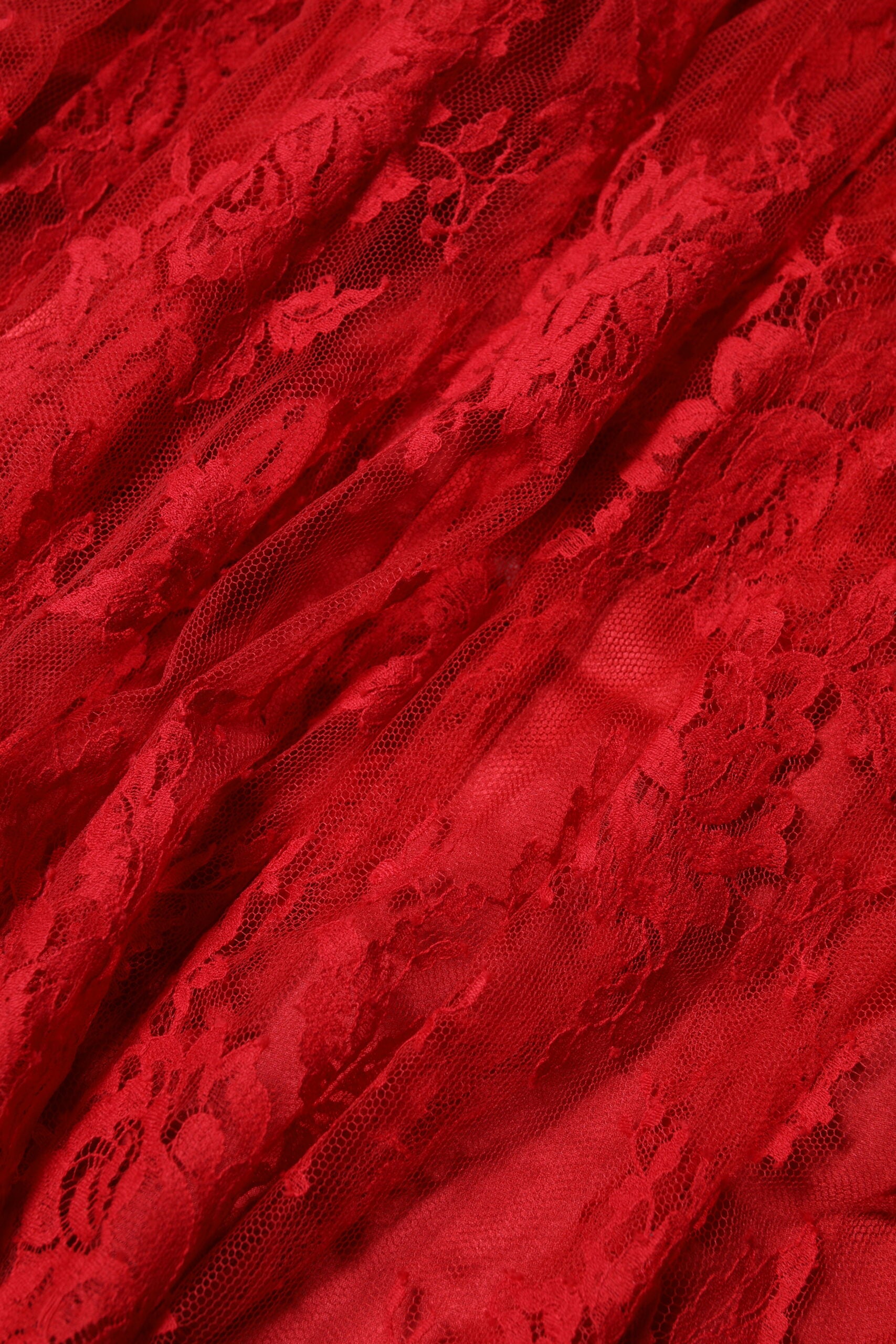 Dolce & Gabbana Red Cotton Floral Lace A-line Long Maxi Skirt | Regal Royce