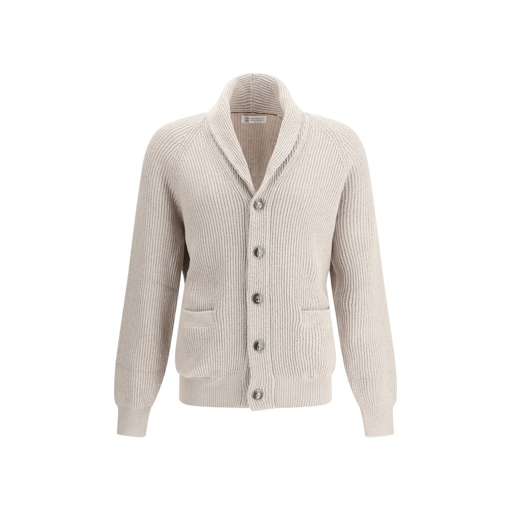 Brunello Cucinelli Beige Cotton Cardigan | Regal Royce