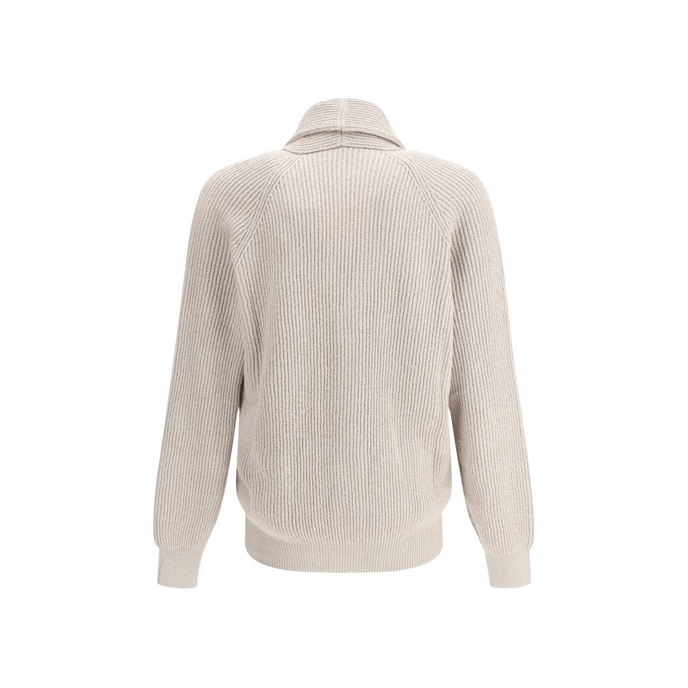 Brunello Cucinelli Beige Cotton Cardigan | Regal Royce