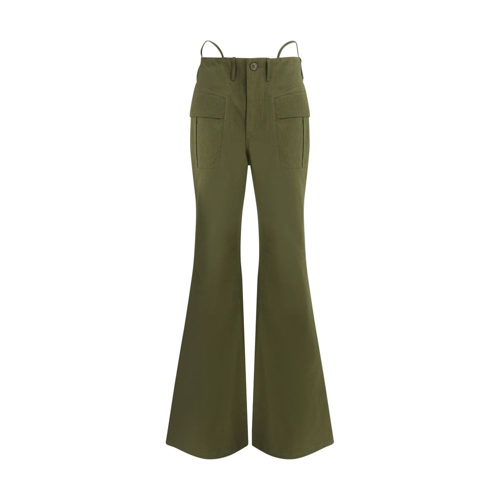 R13 Bicolor Cotton Flared Pants | Regal Royce