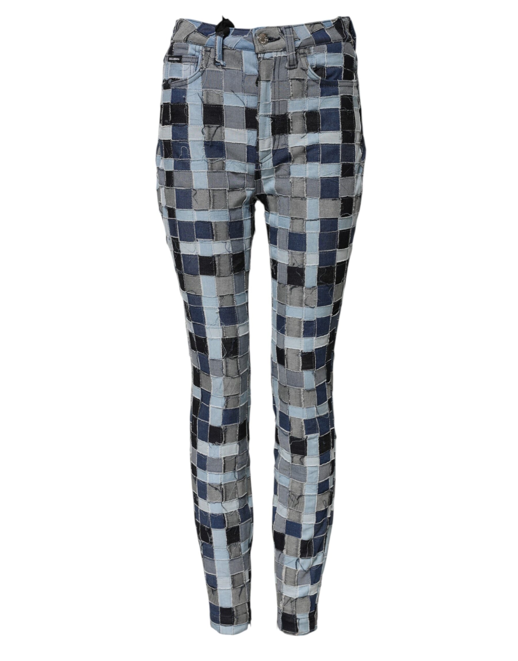 Dolce & Gabbana Multicolor Patchwork Skinny Denim Jeans | Regal Royce