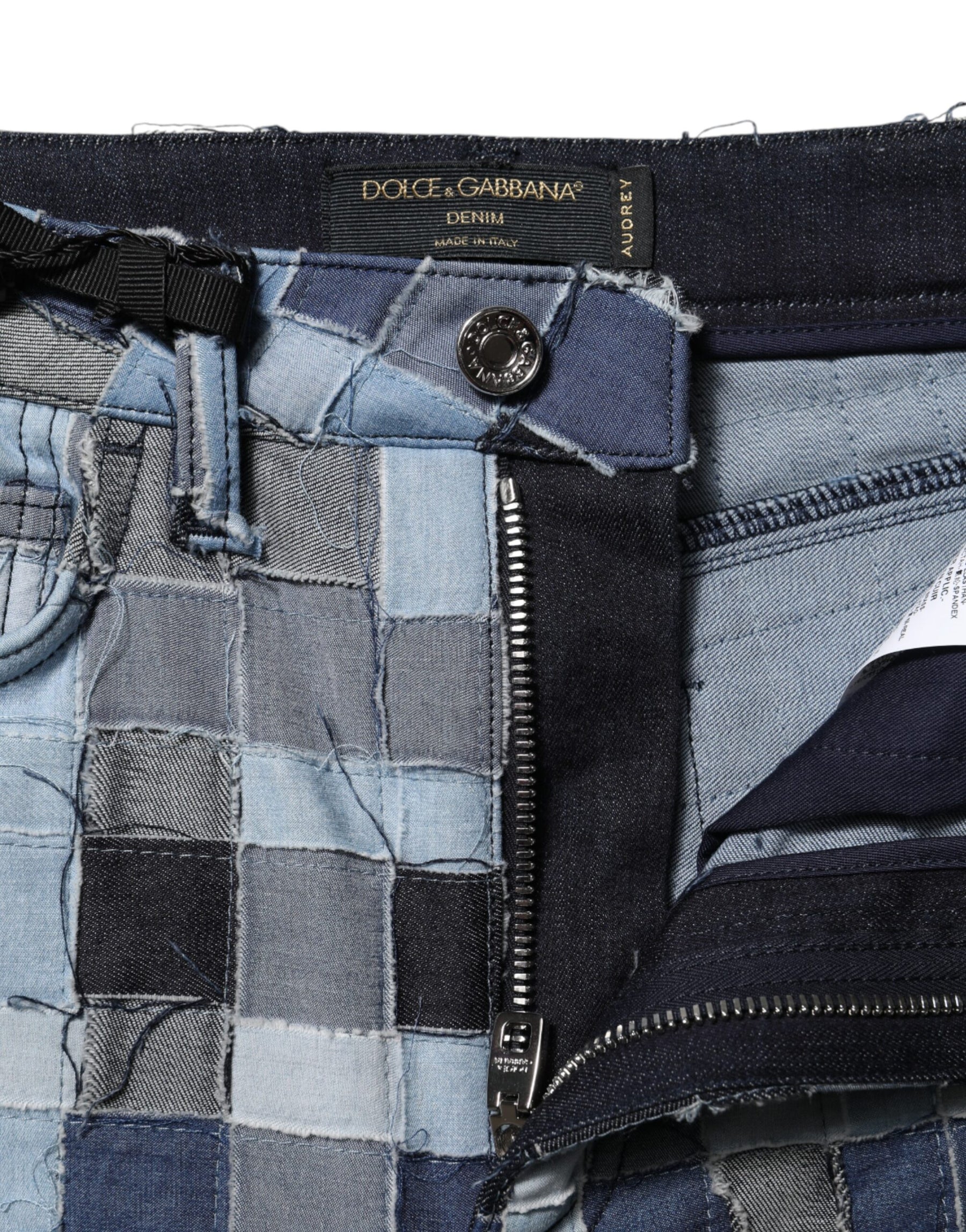 Dolce & Gabbana Multicolor Patchwork Skinny Denim Jeans | Regal Royce