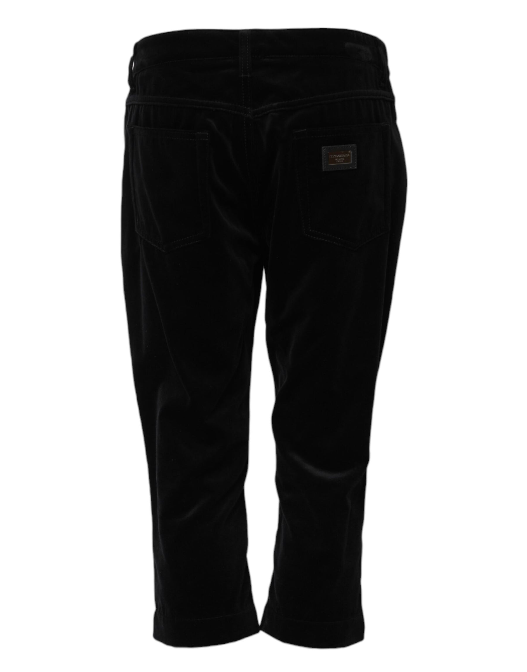 Dolce & Gabbana Black Cotton Skinny Capri Cropped Denim Jeans | Regal Royce