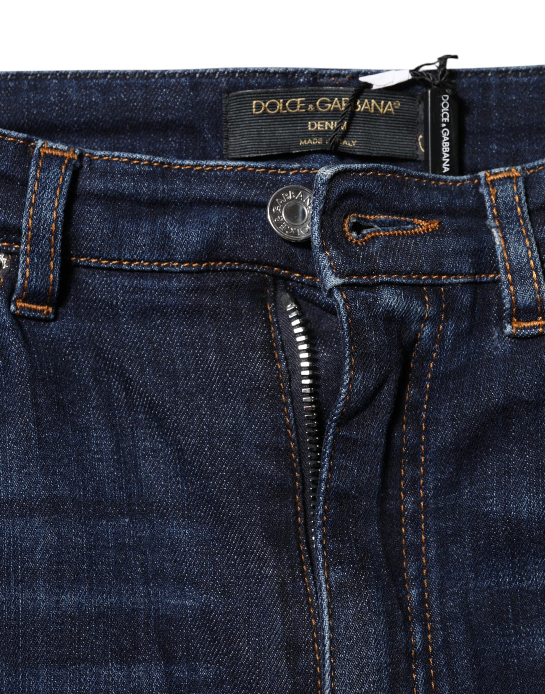Dolce & Gabbana Blue GRACE High Waist Skinny Denim Jeans | Regal Royce