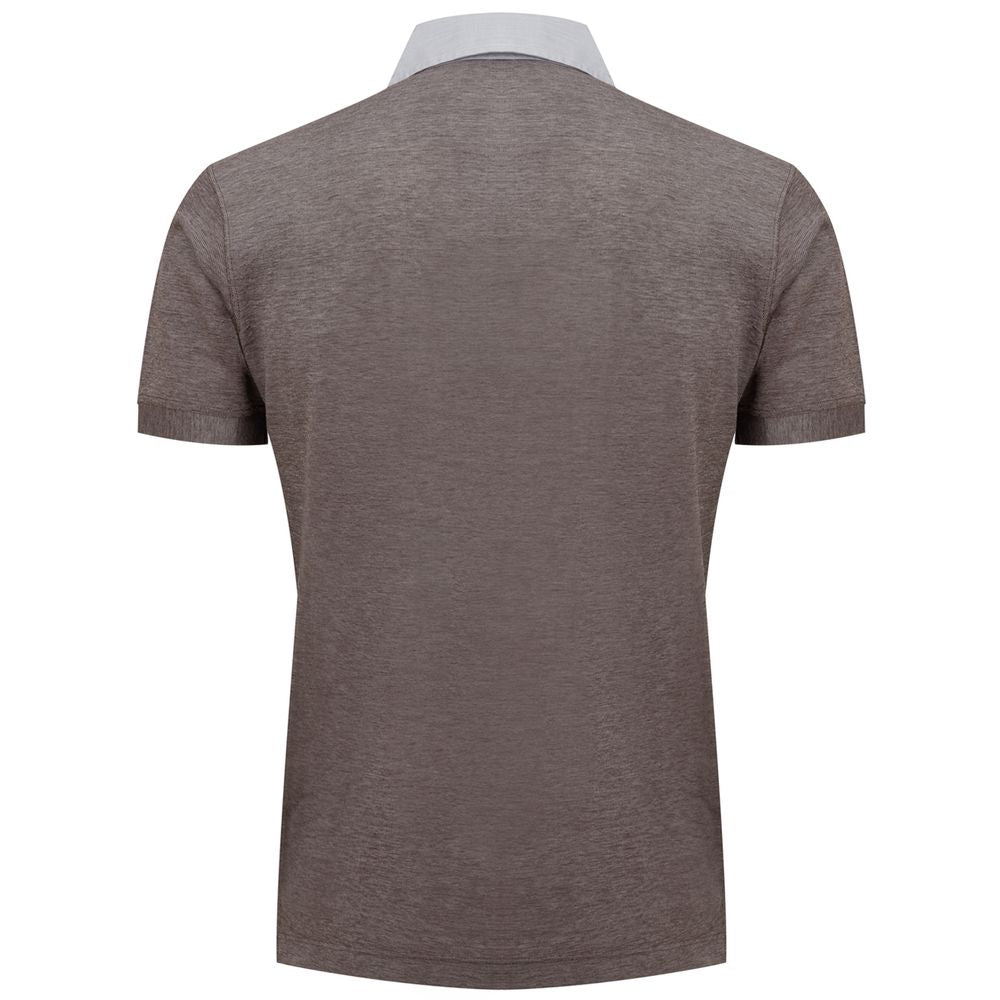 Corneliani Bicolor Cotton Shortsleeve Shirt | Regal Royce