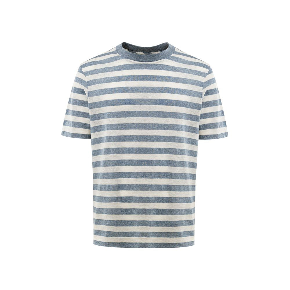 Gran Sasso Blue Cotton T-Shirt | Regal Royce