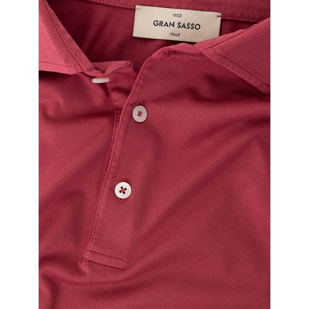 Gran Sasso Red Cotton Polo Shirt | Regal Royce