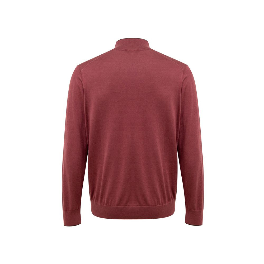 Gran Sasso Red Silk T-Shirt