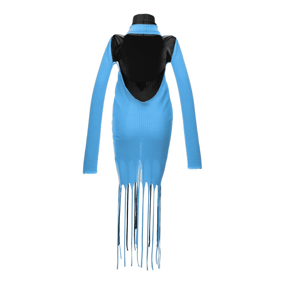 Bottega Veneta Blue Cotton Casual Dress | Regal Royce