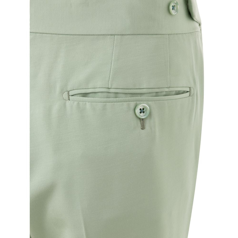 Tom Ford Green Viscose Chino Pants | Regal Royce